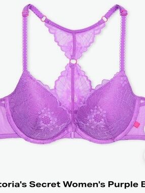 40D Victoria's Secret Racer Back Front Close Push Up In Lilac